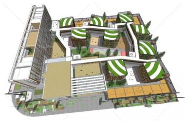 Modern Multi-Story Kindergarten School Model | Public Educational Building in SketchUp-BIM WORLD