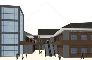 SketchUp Business Model: Multi-Story Antique-Style Commercial Street with New Chinese Design-BIM WORLD