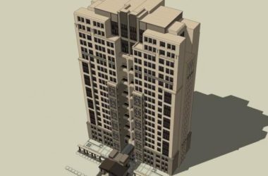 Neoclassical High-Rise Office Building SketchUp Model-BIM WORLD