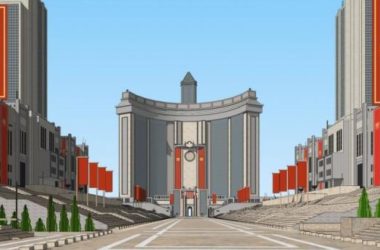 Modern High-Rise Office SketchUp Model Inspired by The Hunger Games Scene-BIM WORLD