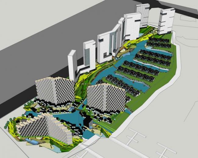 Nanchang Yaohu Resort Hotel: Modern High-Rise SketchUp Model