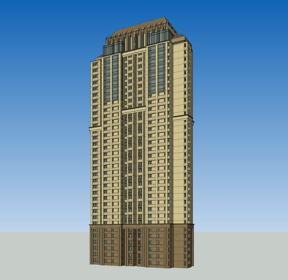SketchUp Residential Models: High-Rise and French Classical Style Buildings