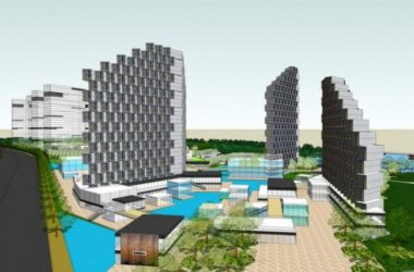 Modern High-Rise Resort Hotel Model in SketchUp-BIM WORLD