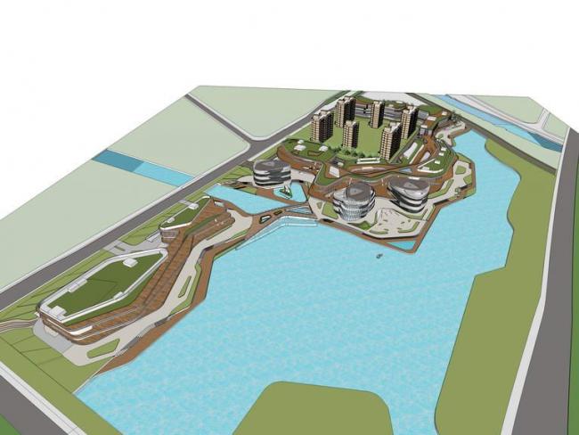 SketchUp Business Model for Sunan Vanke Fifth Park: Modern Multi-Story Commercial Center