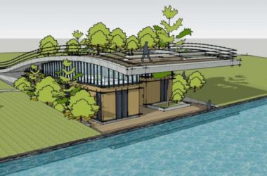 Modern Public Toilet Landscape Model in SketchUp-BIM WORLD