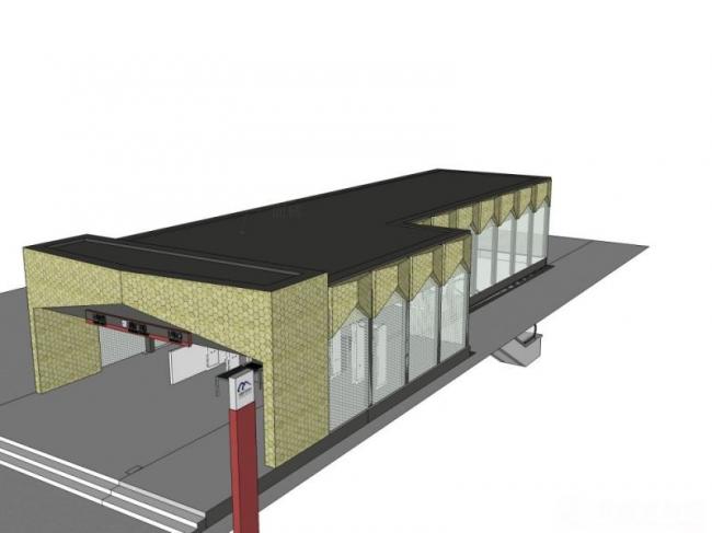Modern Subway Station and Bridge Design on Station Road | Contemporary Transportation Architecture
