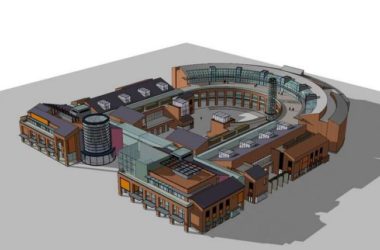 SketchUp Business Model: Modern Multi-Story Commercial Building in Shanghai Lujiazui, 96 Square Meters-BIM WORLD