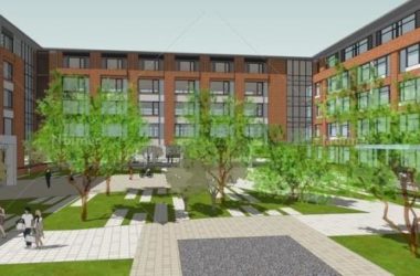 Modern U-Shaped Multi-Story School Building Model in SketchUp-BIM WORLD
