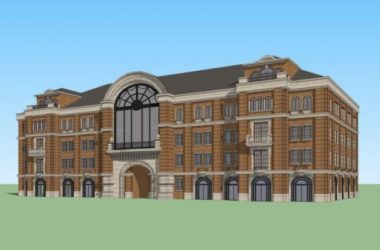 SketchUp Business Model: Multi-Story Commercial Building in British Classical Style-BIM WORLD