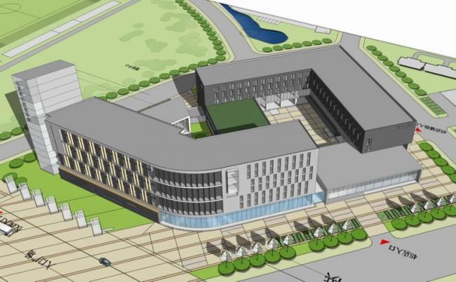 Multi-Story Jiangsu Technical Normal School Campus Model | Modern Educational Architecture in SketchUp