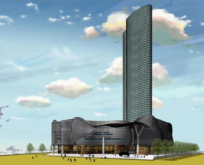 SketchUp Complex Model: Singapore ION Ultra High-Rise Office and Hotel in Modern Style