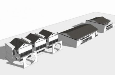 SketchUp Business Model: Row Shops, Commercial Buildings, and Chinese Architectural Styles-BIM WORLD