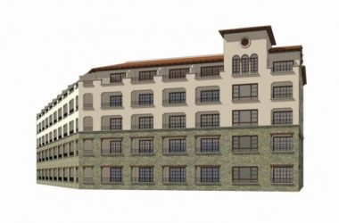 SketchUp Hotel Model: Multi-Story Spanish and Classical Style Apartment Hotel-BIM WORLD