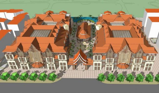 SketchUp Residential Model: Multi-Story Southeast Asian Classical Style Home in Jewelry Town