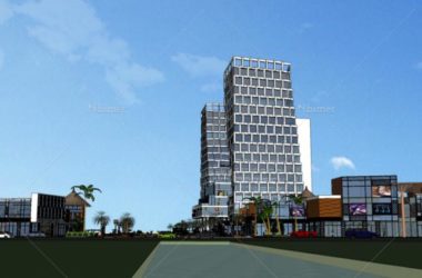 SketchUp Complex Model: Multi-Story Mixed-Use Commercial and High-Rise Riverside Apartments in Modern Style-BIM WORLD