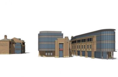 SketchUp Business Model: Multi-Story European Classical Commercial Street-BIM WORLD