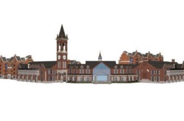SketchUp Business Model: Multi-Story British-Style Commercial Street with Classic Architecture-BIM WORLD