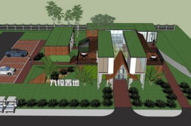 SketchUp Business Model: Modern Containers and Service Facilities Design-BIM WORLD