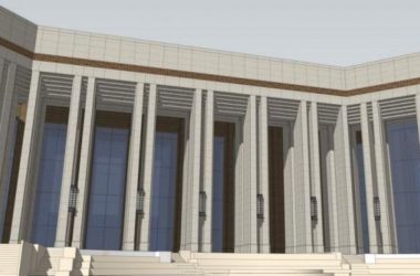Neoclassical Multi-Story Mountain Office Building SketchUp Model-BIM WORLD