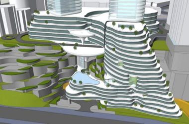 SketchUp Model: Concept Design for a Modern Super High-Rise Hotel by the Cliff-BIM WORLD