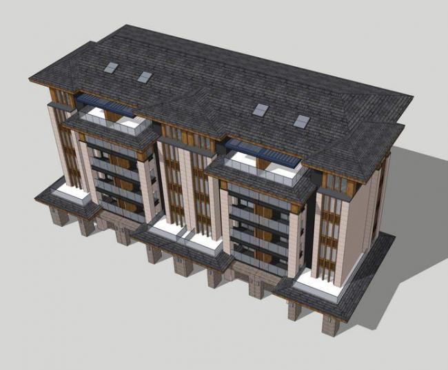 SketchUp Residential Design: Modern Multi-Story Grassland and Western Style Home