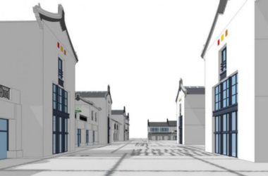 SketchUp Business Model: Designing a Multi-Story Hakka Commercial Street with Traditional Chinese Style-BIM WORLD