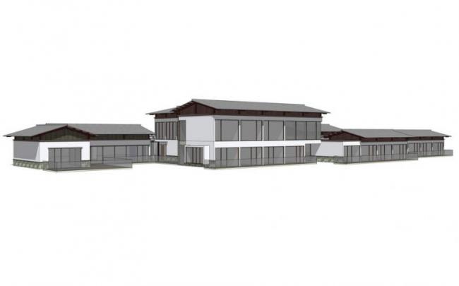 SketchUp Hotel Model | Multi-Story Inn in Modern Chinese Style for Commercial Use