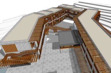 Modern Multi-Story Mountain Hotel Model in SketchUp-BIM WORLD