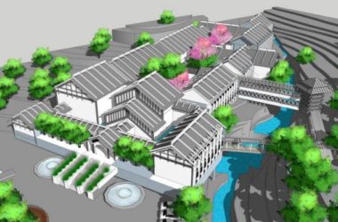 SketchUp Multi-Story Mountain Hotel Model in Traditional Chinese Style-BIM WORLD