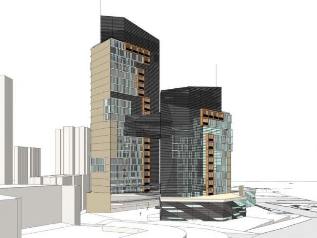 Modern High-Rise Office Building Model in SketchUp