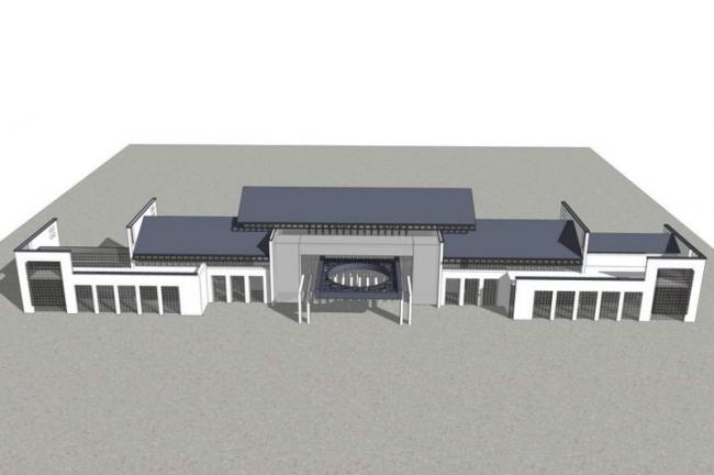 SketchUp Business Model: Multi-Story Clubhouse in New Chinese Style Commercial Architecture