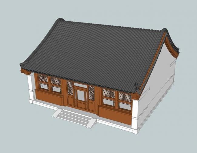 SketchUp Residential Design: Multi-Story Courtyard Home in Chinese Style
