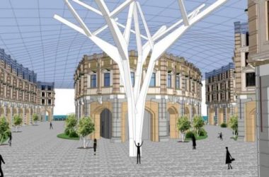 SketchUp Business Model: Multi-Story Nanyang-Style Commercial Street with Neoclassical Architecture-BIM WORLD