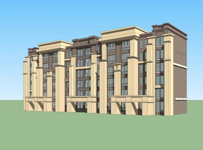 SketchUp Model of a Multi-Story Neoclassical Residential Villa in Shanghai Style