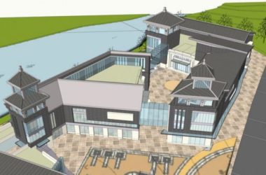 SketchUp Hotel Model | Multi-Story Folk-Style Resort Inspired by Grassland Traditions and Modern Chinese Design-BIM WORLD