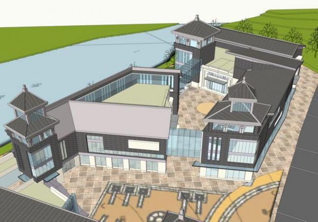 SketchUp Hotel Model | Multi-Story Folk-Style Resort Inspired by Grassland Traditions and Modern Chinese Design