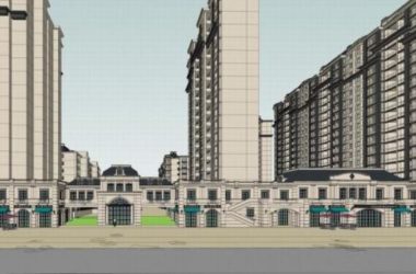 SketchUp Model of a French Classical High-Rise Residential Building-BIM WORLD