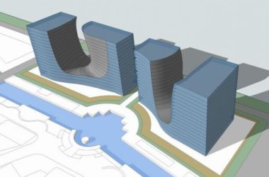 Modern High-Rise Hyperbolic Office Building SketchUp Model-BIM WORLD