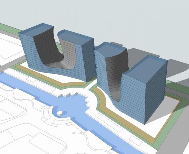 Modern High-Rise Hyperbolic Office Building SketchUp Model