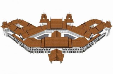 Multi-Story Southeast Asian Hotel Model in SketchUp: Yunnan, Thai, and Classical Styles-BIM WORLD