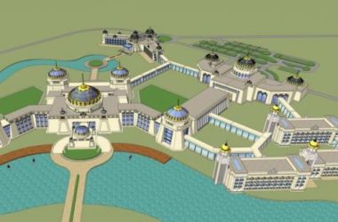 SketchUp Multi-Story Hotel Model Featuring Mongolian Ethnic and Classical Styles-BIM WORLD