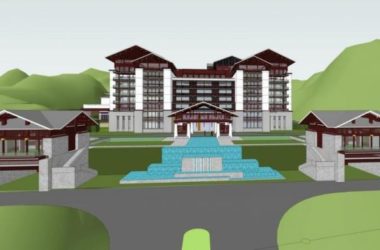 SketchUp Hotel Model: Holy Land Jiuzhaigou – Multi-Story Hotel Featuring New Chinese and Tibetan Styles-BIM WORLD