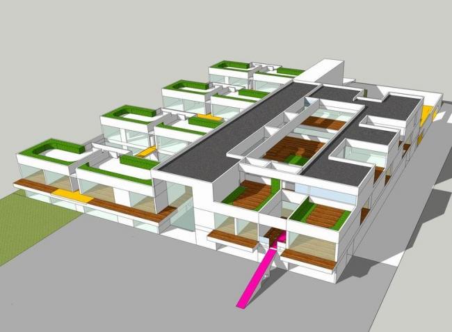 Modern Multi-Story Kindergarten and Educational Building | SketchUp School Model