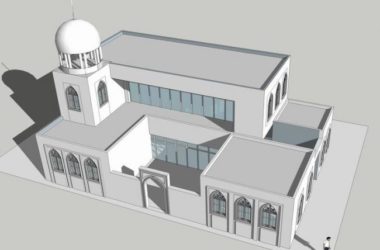 Multi-Story Hui Ethnic Auditorium and Mosque | Classical Religious Architecture SketchUp Model-BIM WORLD