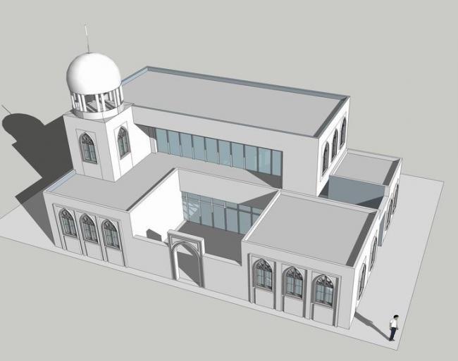 Multi-Story Hui Ethnic Auditorium and Mosque | Classical Religious Architecture SketchUp Model