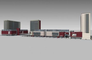SketchUp Business Model: Modern Multi-Story Commercial Street Design-BIM WORLD