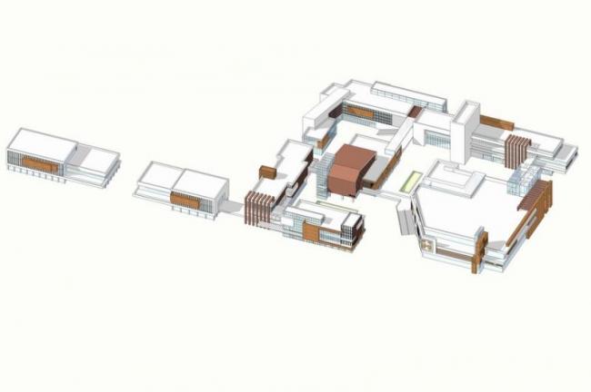 SketchUp Business Model: Modern Multi-Story Commercial Street Design