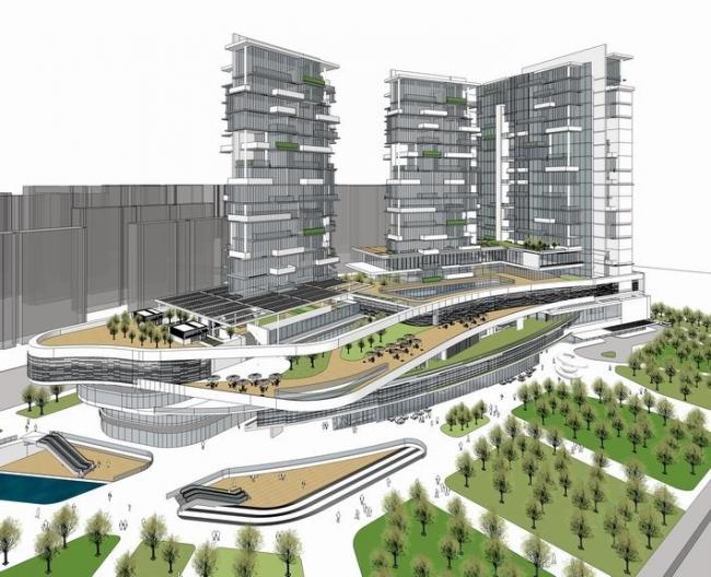 SketchUp Complex Models: Modern High-Rise Office and Residential Buildings