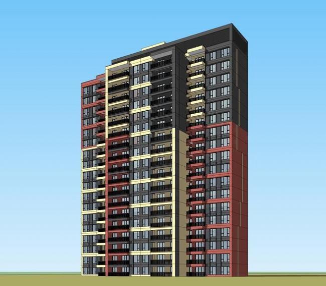 Modern High-Rise Residential Building Models in SketchUp