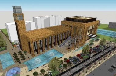 SketchUp Business Model: Multi-Story Sales Center and Modern Commercial Office Building-BIM WORLD